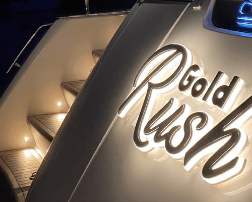 led  ışıklı yat yazıları firması